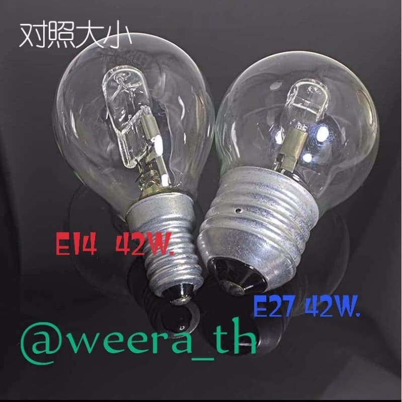 หลอดไฟเตาอบ E14 /E27 42W. 230 V. ทนความร้อน 300 ℃ เบเกอรี่ ตู้อบไมโครเวฟ กระเปาะแก้วใหญ่มาก รูปที่ 1