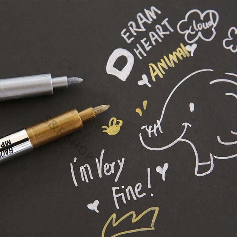 ปากกามาร์คเกอร์ รุ่น550 หัว 1.5mm สีเมทัลลิคทองและเงิน สำหรับงาน DIY #pen #maekerpen รูปที่ 7
