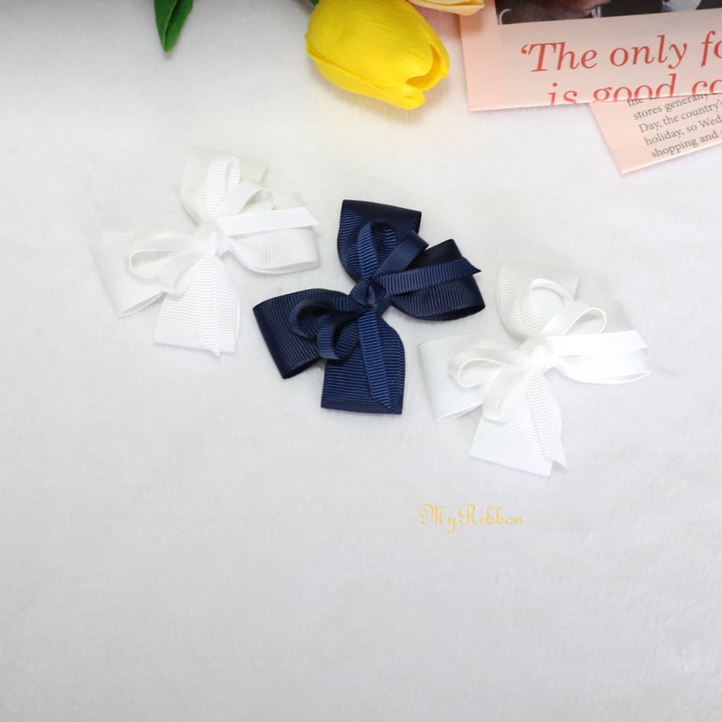 โบนักเรียน/กิ๊บติดผมเด็ก งานแฮนด์เมด ราคาคู่ละ 35 บาท แบบที่ 4 รูปที่ 6
