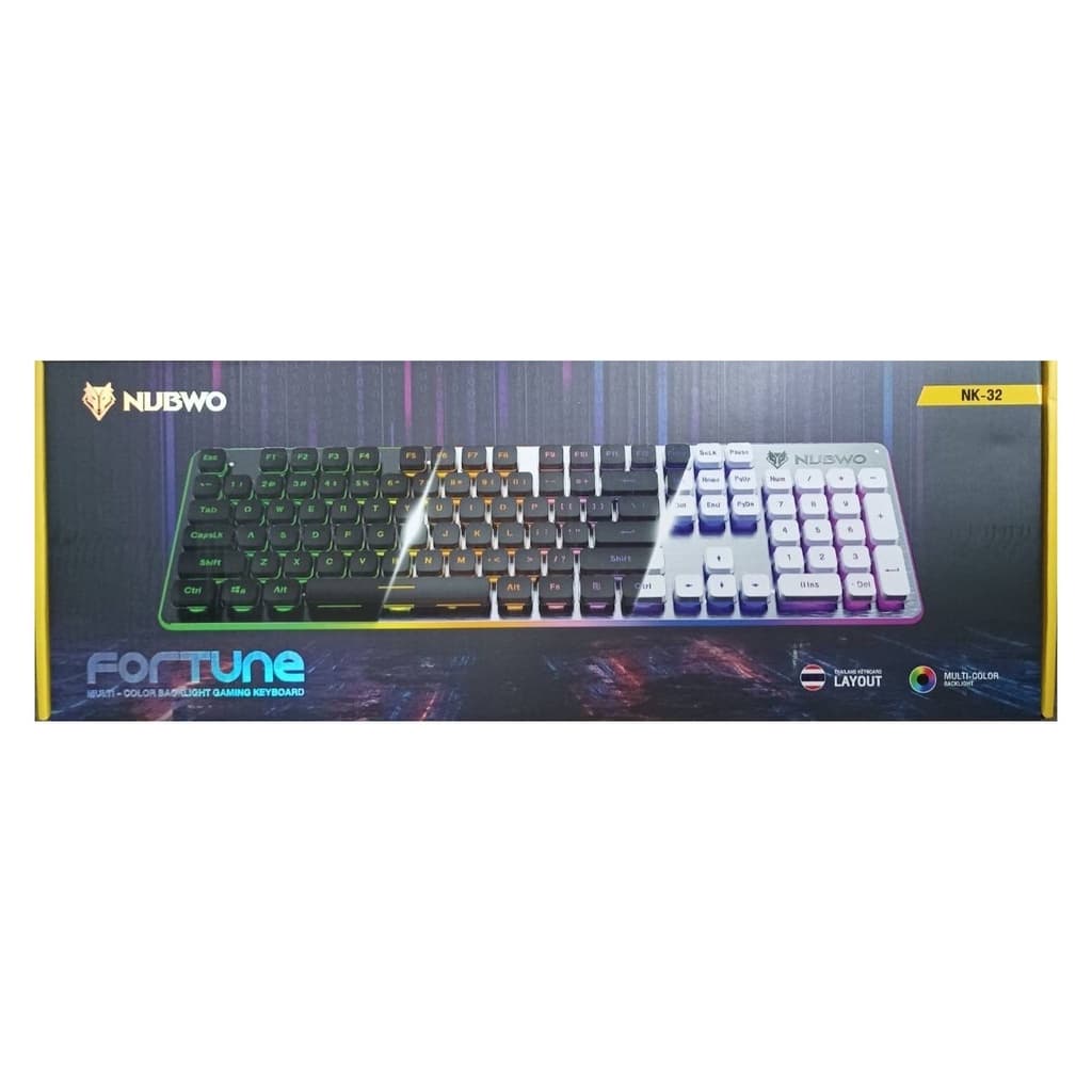 คีย์บอร์ดเกมมิ่ง NUBWO NK32 คีย์บอร์ด เกมมิ่ง Rubber Dome Switch FORTUNE ประกันศูนย์ 1 ปี รูปที่ 8