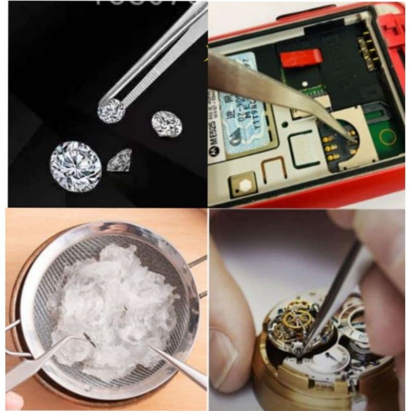 ชุดแหนบสแตนเลส 3 ชิ้น คีมคีบแหนบรุ่น DIY แหนบอิเล็กทรอนิก รูปที่ 6