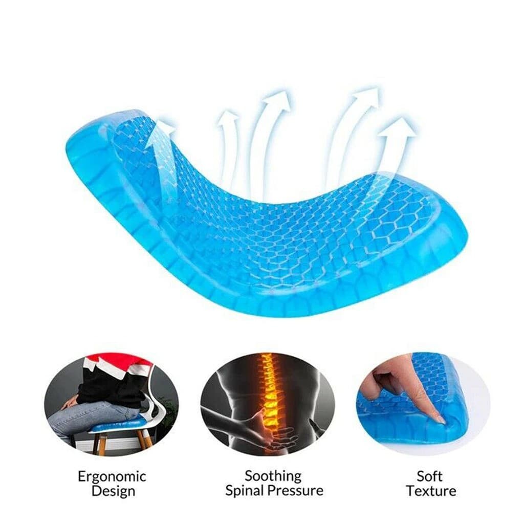 เบาะรองนั่ง เบาะนั่ง silicone gel ที่รองนั่ง แผ่นรองนั่ง รองนั่ง แก้ปวดเมื่อย เบาะนั่งสมาธิ เบาะมอเตอร์ไซด์ รูปที่ 6