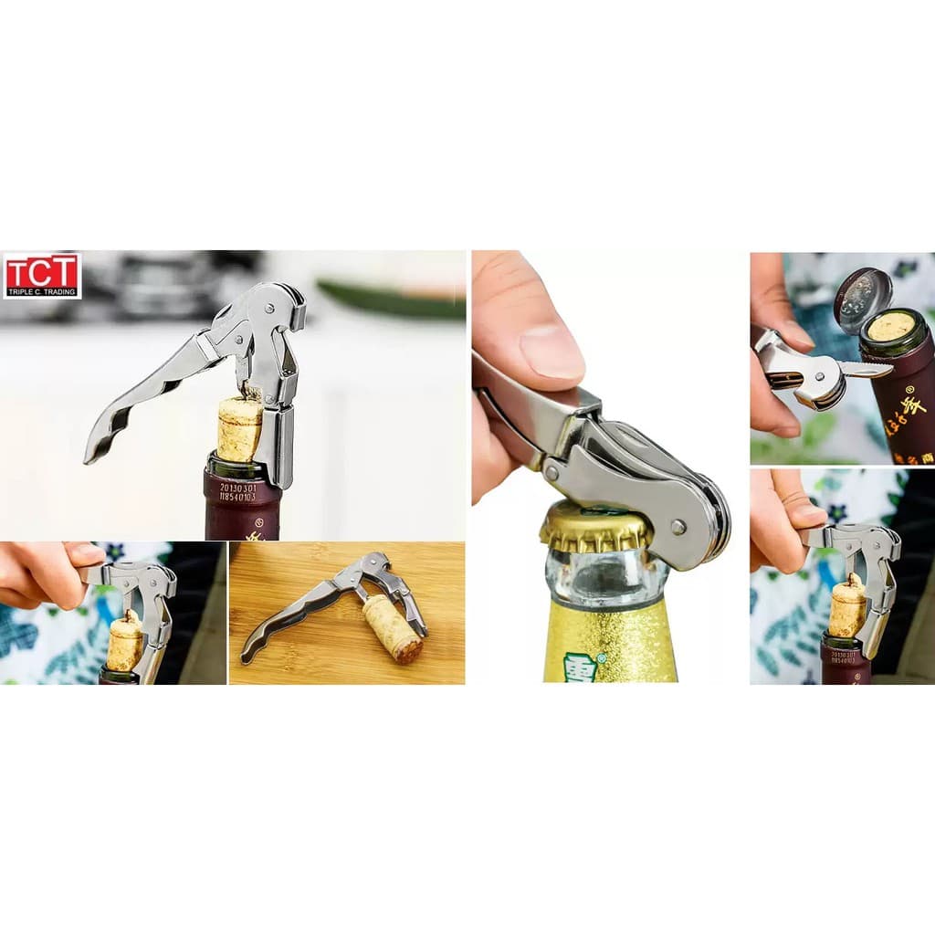 ที่เปิดขวด เปิดไวน์สแตนเลส อุปกรณ์เปิดขวด อย่างดี Bottle opener & wine opener รูปที่ 2