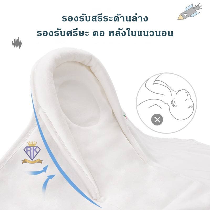 Fairy kids ผ้าห่อตัวเด็กแรกเกิด เนื้อผ้านุ่มอย่างดี 0-2 เดือน คอตตอนแท้ C0032 รูปที่ 4