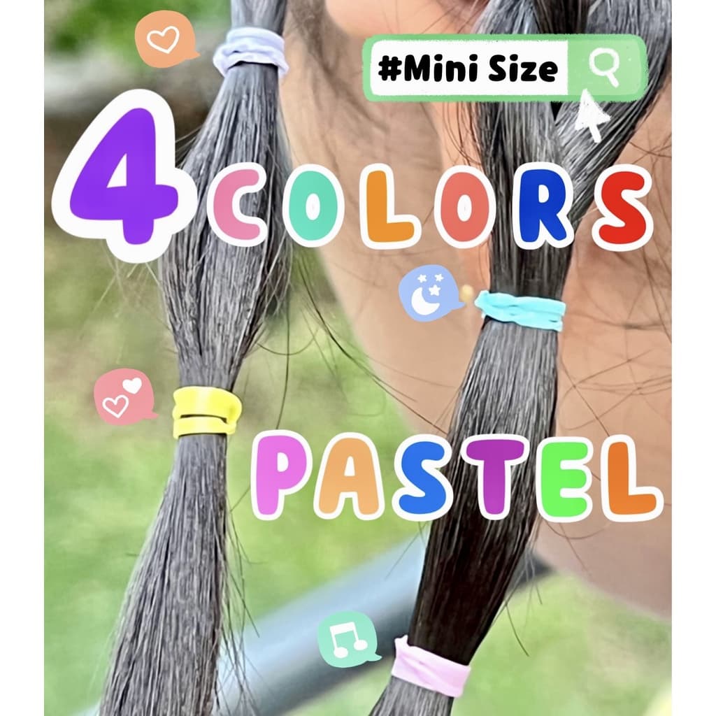 Uniband หนังยางรัดผม ไม่กินผม ไม่ดีดขาดง่าย TPU Mini Size : Pastel รูปที่ 6
