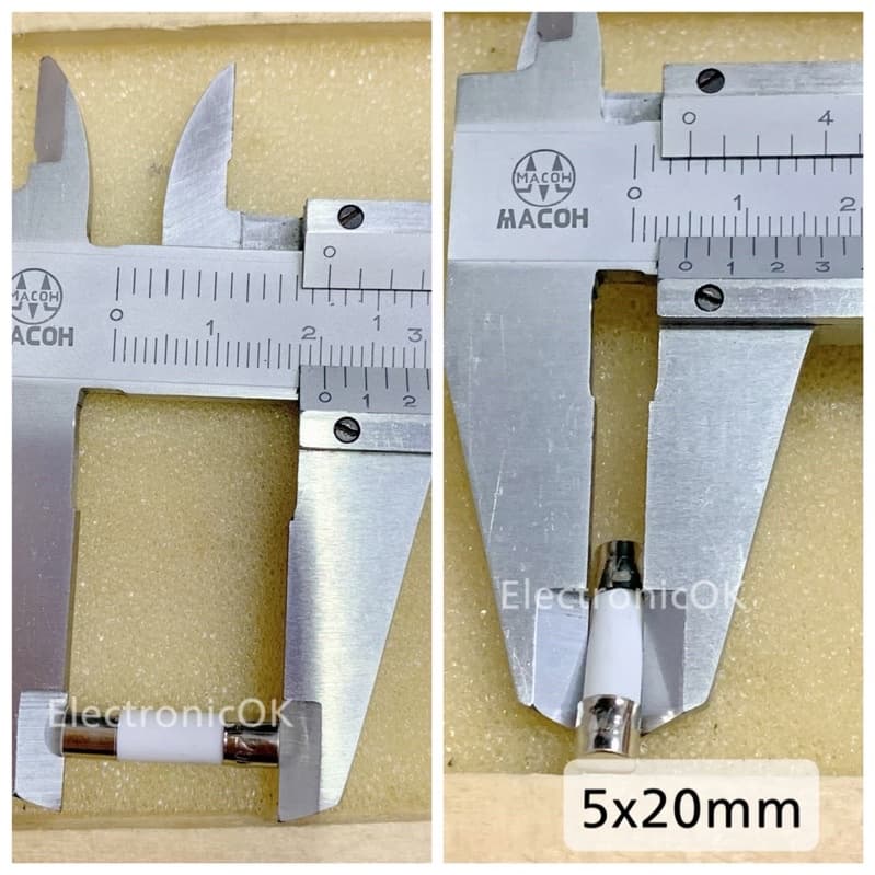 ฟิวส์เซรามิค ฟิวส์กระเบื้อง 250V. 5x20, 6x25, 6x30 mm. 1A~30A. รูปที่ 5