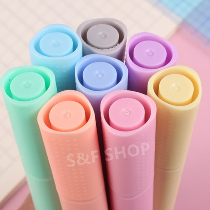 ปากกาไฮไลท์ 8สี โทนสีพาสเทล chosch รุ่นCS-H716 แบบแพ็ค ขนาด1-4mm #เน้นข้อความ #ปากกาเน้นข้อคว#school #office รูปที่ 8