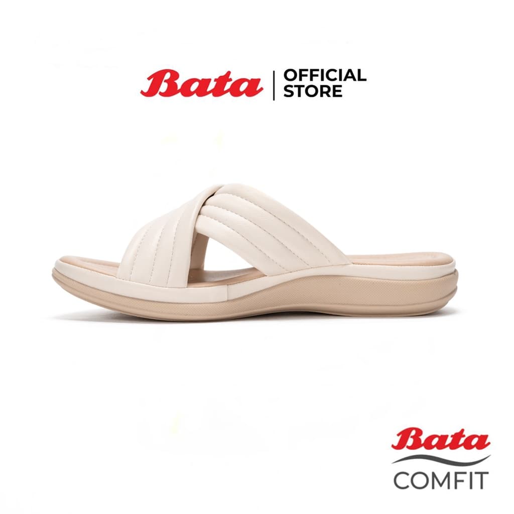 Bata บาจา รองเท้าแตะเพื่อสุขภาพ รองรับน้ำหนักเท้าได้ดี สูง 1 นิ้ว สำหรับผู้หญิง รุ่น Talon สีครีม 6611634 รูปที่ 4