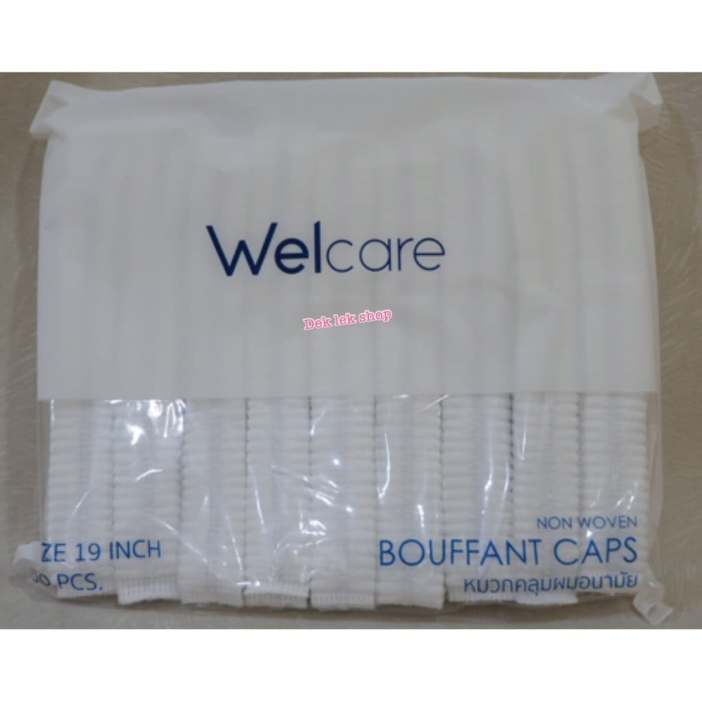 Welcare,Dura,Medi,Biosafe,LHD หมวกคลุมผมอนามัย50ชิ้น Bouffant Caps รูปที่ 4
