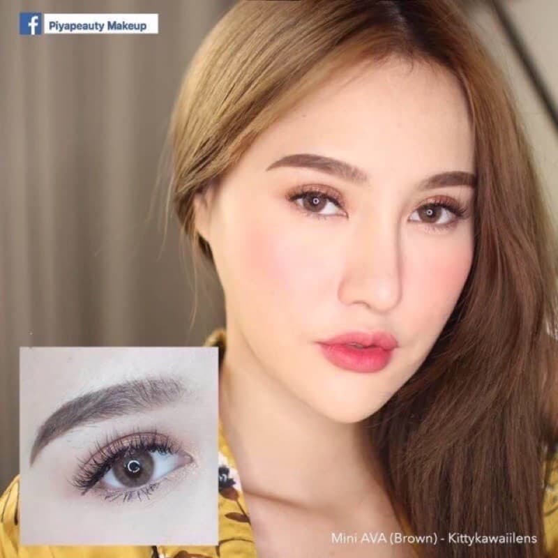คอนแทคเลนส์ Mini Ava Brown / Gray ขนาดมินิ ขายดีมาก สายฝอ รูปที่ 3