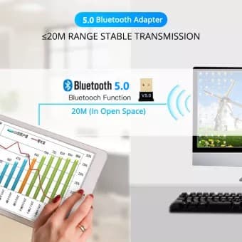 ตัวรับ/ตัวส่ง สัญญาณ Bluetooth V5.0 Bluetooth CSR5.0 Bluetooth Dongle Adapter รูปที่ 5