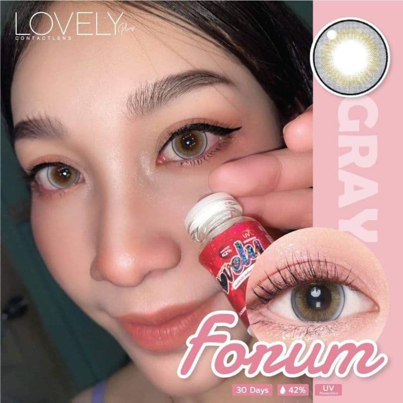 คอนแทคเลนส์ ลาย forum/Domino/Dream 3 tone สีเทา/ตาล Gray/Brown มีค่าสายตา - รูปที่ 7