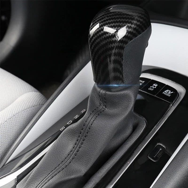ชุดแต่งฝาครอบหัวเกียร์ ลายเคฟล่า toyota altis/corolla cross/camry กันรอยขีดข่วน เกีบร์ลอก ร่อน รูปที่ 6