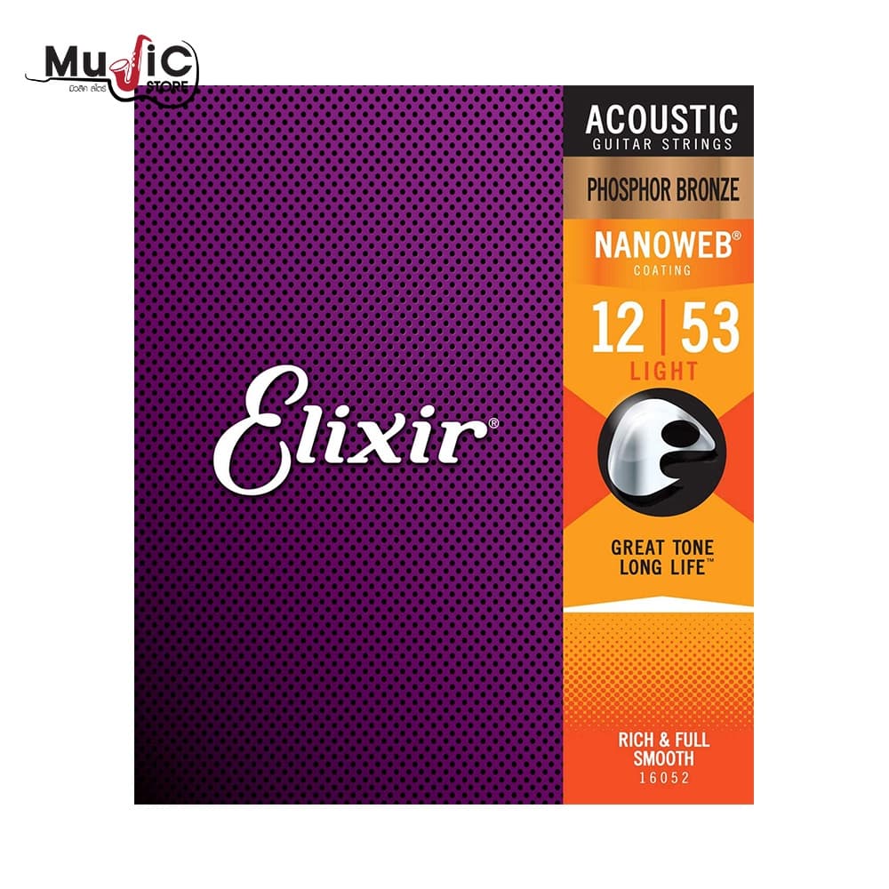Elixir Phosphor Bronze NANOWEB COATING สายกีต้าร์โปร่ง สายเคลือบกันสนิม รูปที่ 4