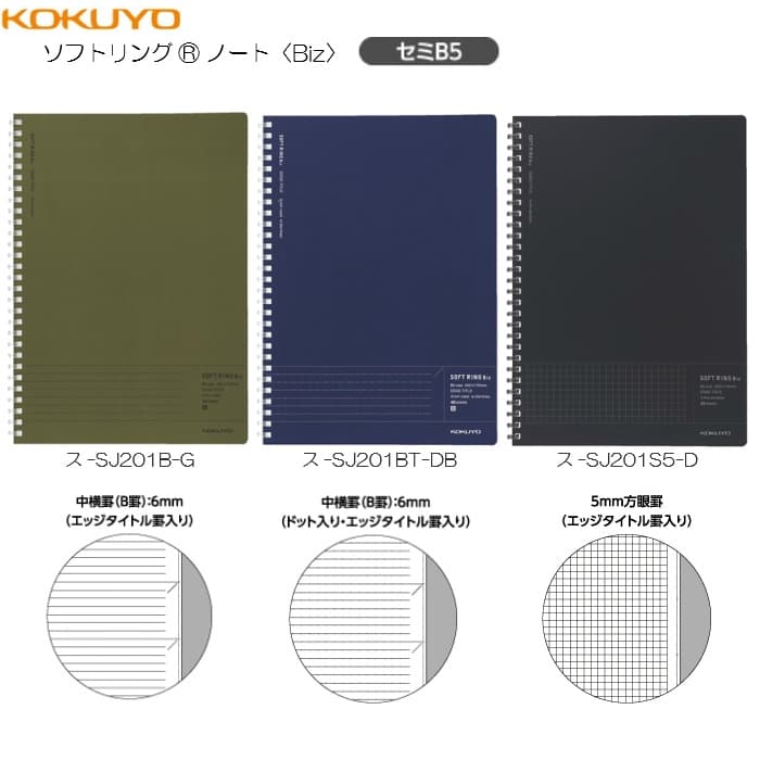 Kokuyo Campus Soft Ring สมุดสันนิ่ม สมุดโน้ตสันห่วง ขนาด A5 B5 กระดาษมีเส้น คุณภาพดี เขียนลื่นมากๆ ฉีกง่าย ใช้สะดวก รูปที่ 8