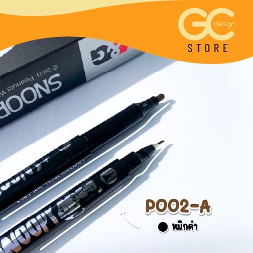 ปากกาเขียนสติ๊กเกอร์ 2หัว SNOOPY เขียนกระจก PERMANENT ปากกาเขียนบนพื้นผิวเรียบ กันน้ำ ลบยาก P002 รูปที่ 2