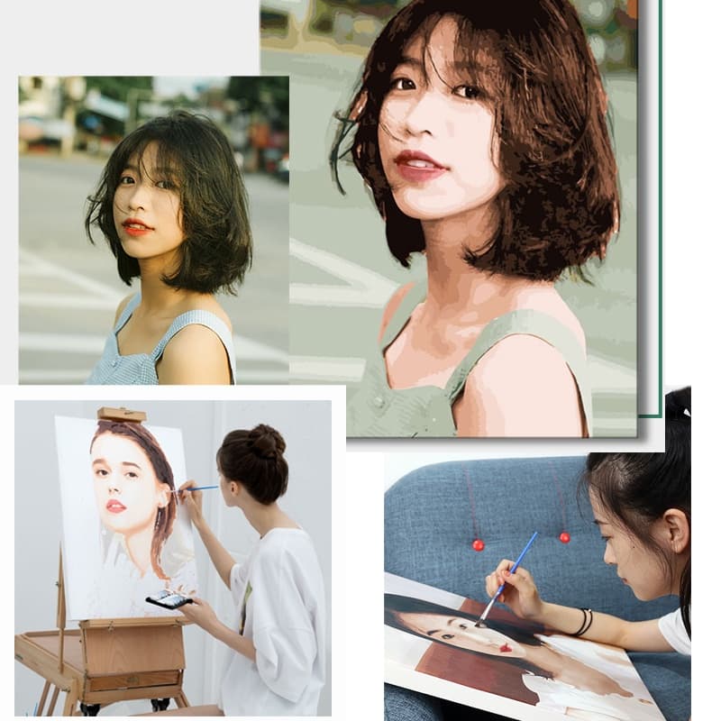 Drofe รูปภาพที่กําหนดเอง ระบายสีตามตัวเลข DIY ของขวัญตกแต่งบ้าน รูปที่ 5