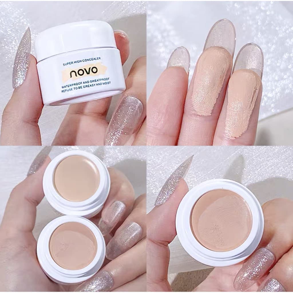 NOVO 5373 คอนซิลเลอร์เนื้อครีม คอนซีลเลอร์ปกปิดรอยดำ รอยแดง รอยสิว ใต้ตาคล้ำ กันน้ำ ติดทน โนโว Bright Cream Concealer รูปที่ 7