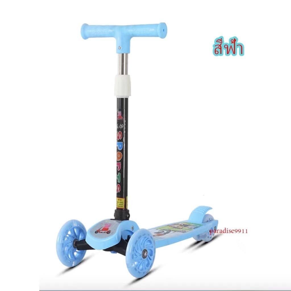 Scooterเด็ก สกู๊ตเตอร์ส สกู๊ตเตอร์เด็ก3ล้อ ปรับความสูงได้ 3ระดับ ข้างต้น3สกู๊ตเตอร์กันลื่นขาเดียวเด็กทารก รูปที่ 9