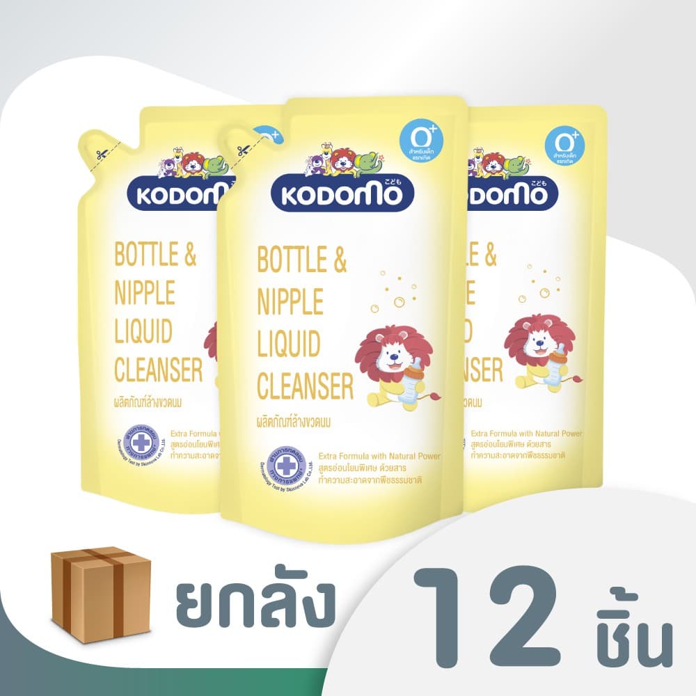 KODOMO ผลิตภัณฑ์ล้างขวดนม โคโดโม 600 มล. 12 ถุง LIONSOS รูปที่ 1