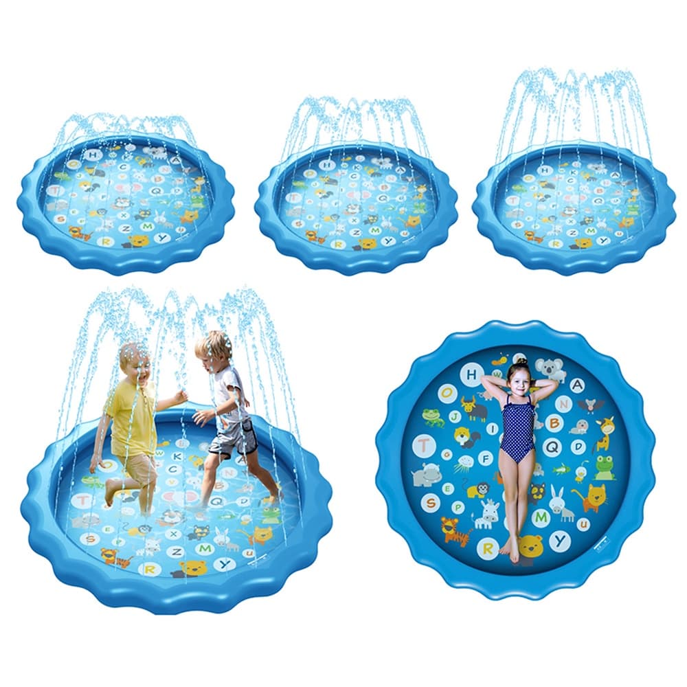 สระน้ำพุ 170cm สระน้ำพุเด็ก ของเล่นน้ำ ถาดน้ำพุเด็ก สระน้ำพุ Sprinklers Pad for Kids รูปที่ 8