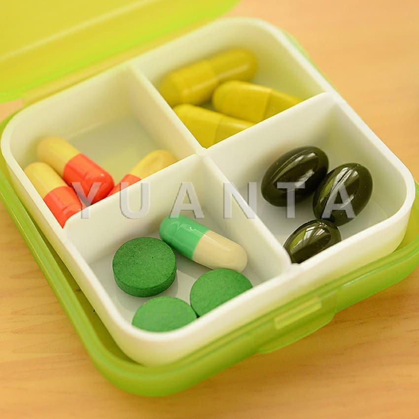 YUANTA กล่องยา มินิ กล่องสีสันลูกกวาด หลายช่อง กล่องเก็บยา กล่องยาแบบพกพา Cross-packing pill รูปที่ 3