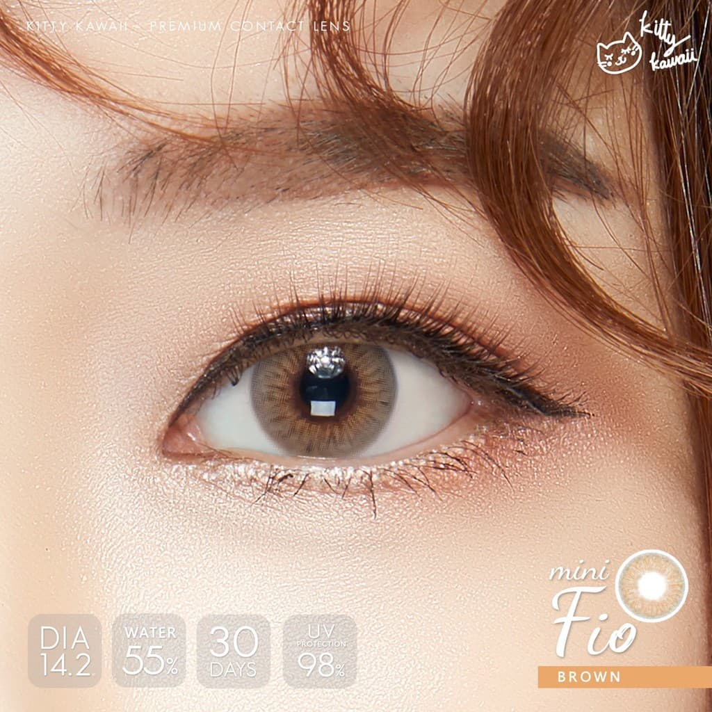 คอนแทคเลนส์Mini Fio Brown / Gray ขนาดมินิขายดี รูปที่ 2