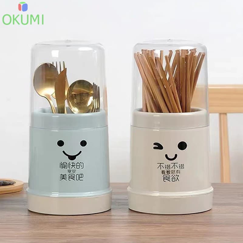OKUMI_SHOP กล่องเก็บช้อนส้อมตะเกียบ ที่วางช้อนส้อม ที่ใส่ช้อนส้อม รูปที่ 4