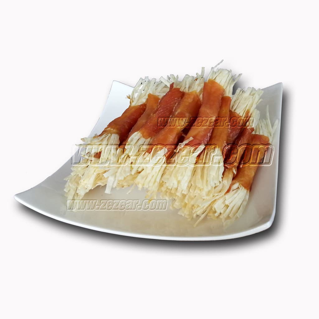 Dogfin ไก่พันปลาเส้น 5 แพ็คใหญ่ แถมบิสกิต รูปที่ 2