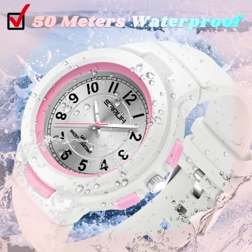 Sanda 2022 นาฬิกาข้อมือสปอร์ต กันน้ํา สีพื้น สําหรับเด็กผู้ชาย ผู้หญิง 6095-14 รูปที่ 4