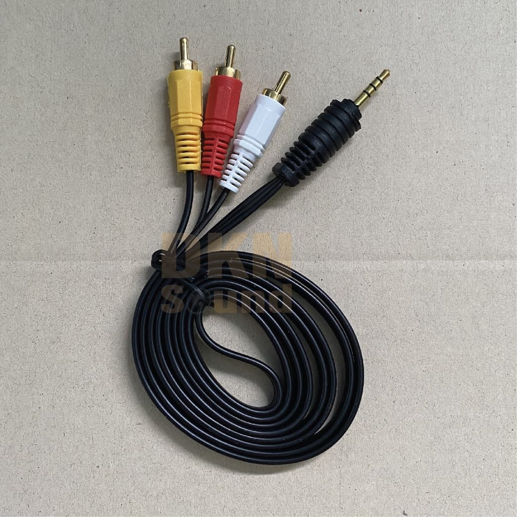 ถูกที่สุด! สาย 3RCA-1TR ยาว 1.5 เมตร สายหนา 2.5 มิล ราคาต่อเส้น DKN Sound สาย 3 ออก 1 สาย AV 1 ออก 3 รูปที่ 2