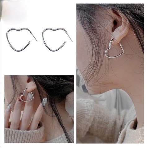 ต่างหูแฟชั่นรูปหัวใจสไตล์พังก์ รูปที่ 1