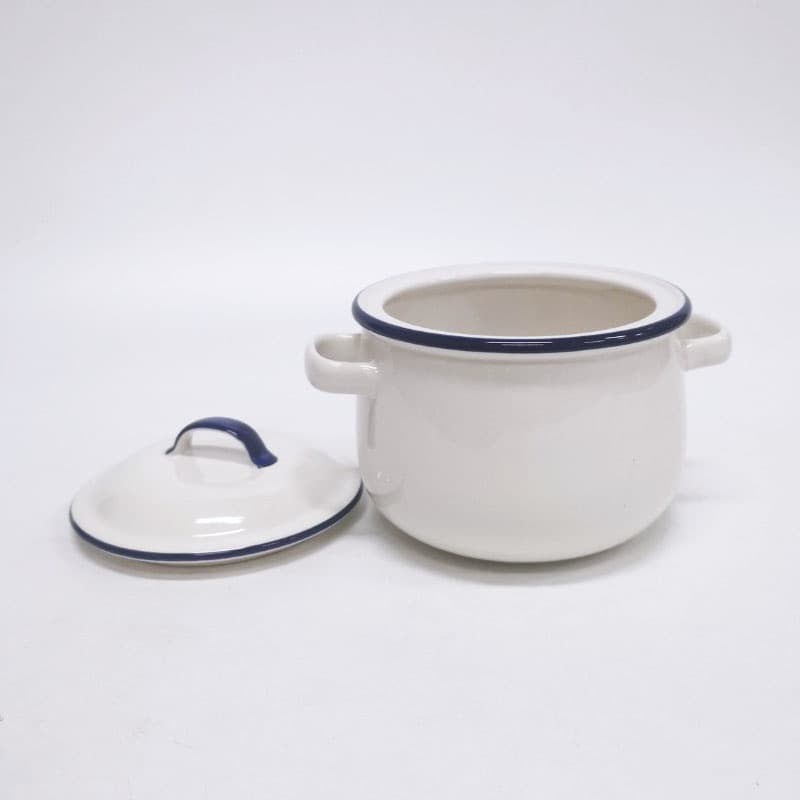 INDRA CERAMIC หม้อโบราณและปิ่นโต ลายสังกะสี เซรามิกเข้าไมโครเวฟได้ *ห้ามตั้งบนเตาแก๊สหรือเตาไฟฟ้า* รูปที่ 5