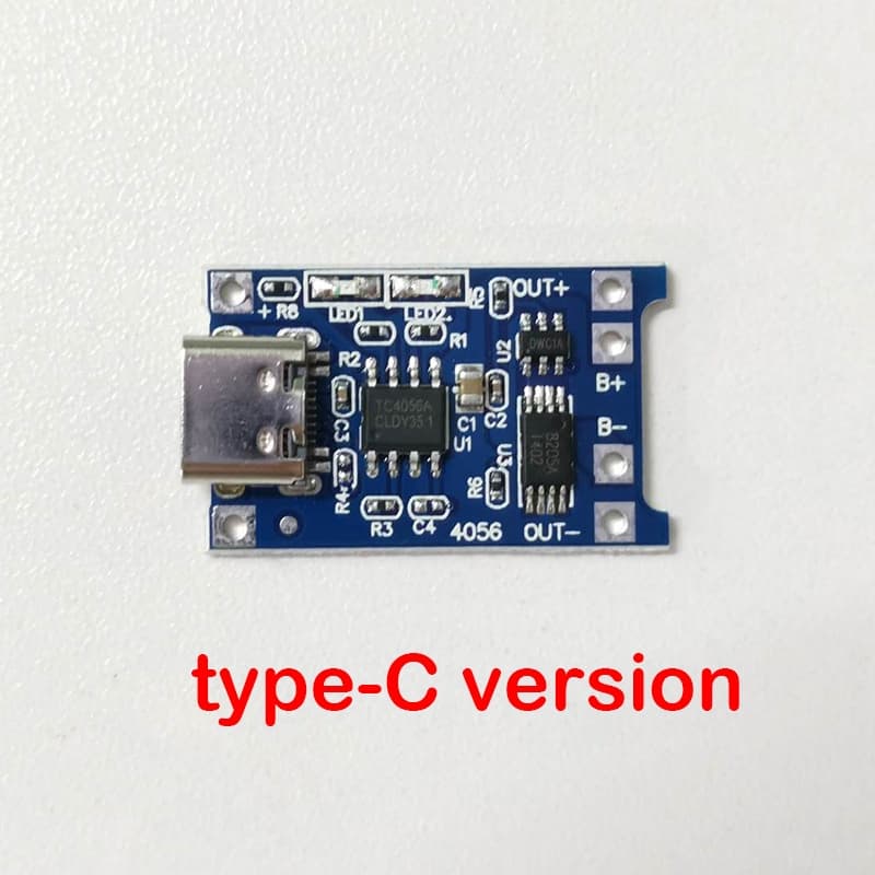 บอร์ดโมดูลป้องกันที่ชาร์จแบตเตอรี่ลิเธียม 3.7V 5V 1A 2A Li-ion Lipo Micro USB Type-C รูปที่ 6