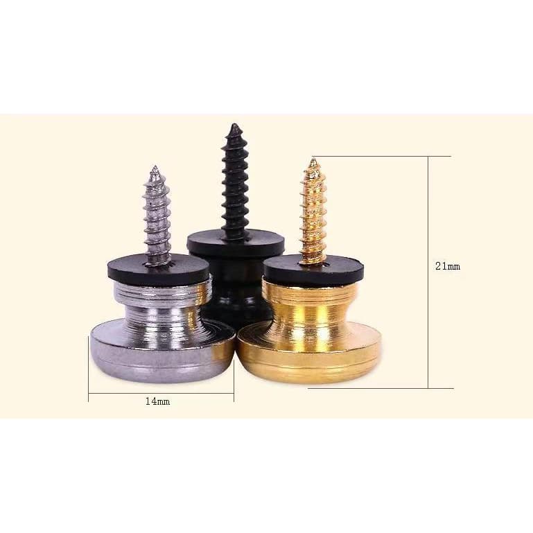 1pcs สกรูล็อกสายคล้องกีตาร์ น็อตหูหิ้ว สีสัน：ทอง เงิน ดำ นำไปใช้กับ สายลำโพงบลูทูธ แอมป์จิ๋ว รูปที่ 7
