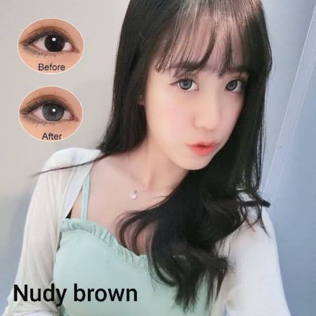 Nudy brown gray -00 ถึง -1000 Wink Sweety plus Pitchylens Pretty Doll Contactlens บิ๊กอาย. รูปที่ 7