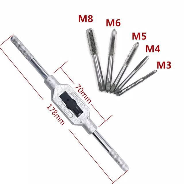 ชุดต๊าปเกลียว DIE / TAP 8 ตัวชุด M3-M12 รูปที่ 8