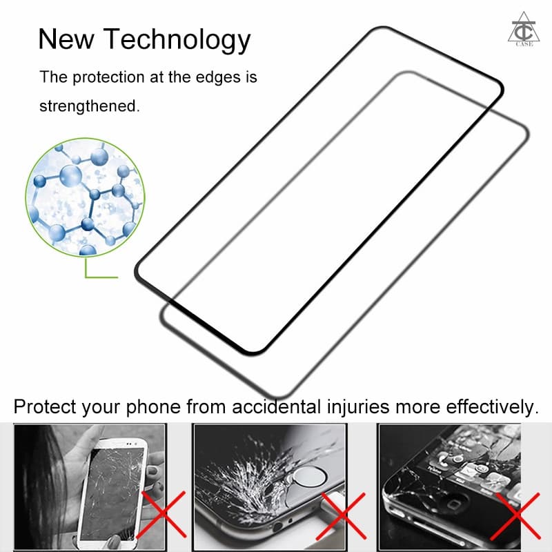ฟิล์มกระจก Oppo แบบเต็มจอ 9D ทุกรุ่น! Oppo A18 A5 2020 A9 A93 A15S A35 A7 A3s A12E A16S A5S A94 A54 A78 A38 Reno8 Z A15 รูปที่ 4