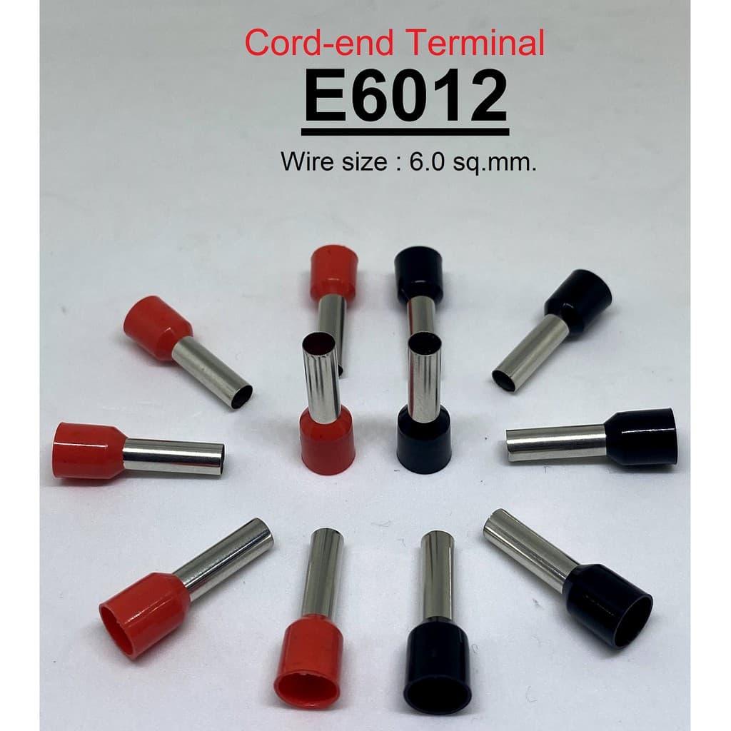 E6012 หางปลาเข็ม คอร์ดเอ็น ขนาด 6.00 ตร.มม. ทองแดง/ทองเหลือง (Cord End terminal Size : 6.00 sq.mm. Copper/Brass) รูปที่ 1