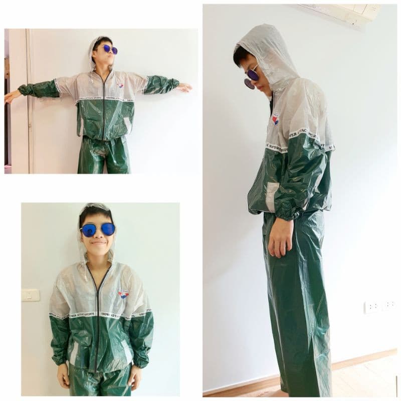 ชุดกันฝน PVC สุดเท่ ฟรีไซส์ เสื้อ+กางเกง ส่งภายใน 24 ชม รูปที่ 3