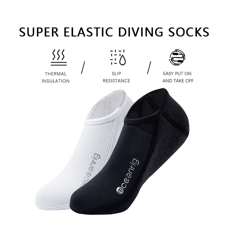 Neoprene ฟรีถุงเท้าดําน้ําผู้ชายและผู้หญิง 2.5 มม.ผู้ใหญ่เด็กลื่น Fin ถุงเท้าสําหรับว่ายน้ําดําน้ําดูปะการังท่องชายหาดว่ายน้ํา รูปที่ 1