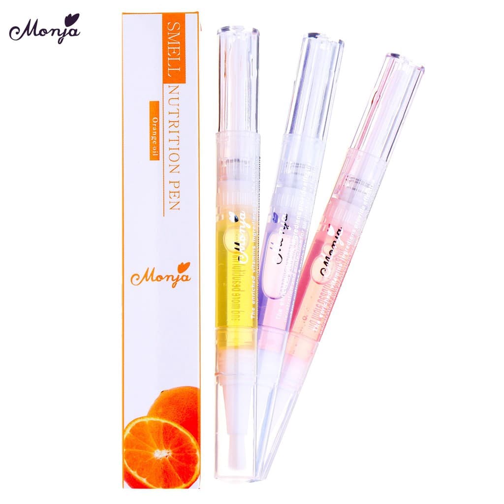 Monja น้ำมันบำรุงเล็บมือ กลิ่นผลไม้ 5 มล. nail oil nutrition moisture cuticle soft manicure pedicure รูปที่ 1