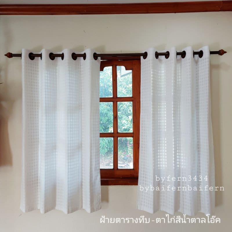 ผ้าม่านผ้าฝ้าย สไตล์มินิมอล แบบเจาะตาไก่ รูปที่ 7