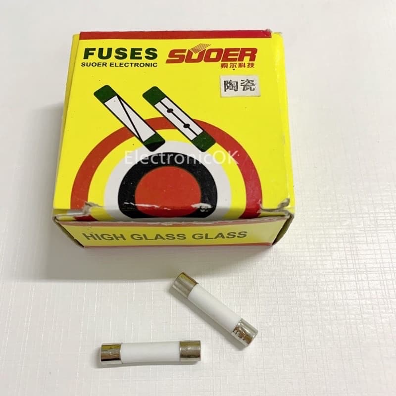 ฟิวส์เซรามิค ฟิวส์กระเบื้อง 250V. 5x20, 6x25, 6x30 mm. 1A~30A. รูปที่ 6