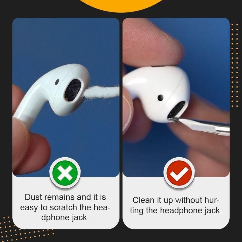 MLIFE - ปากกา ทําความสะอาด Airpods Pro 1 2 3 หูฟังบลูทูธ ไร้สาย Cleaning Pen Set Earbuds Huawei Samsung Galaxy Buds รูปที่ 4