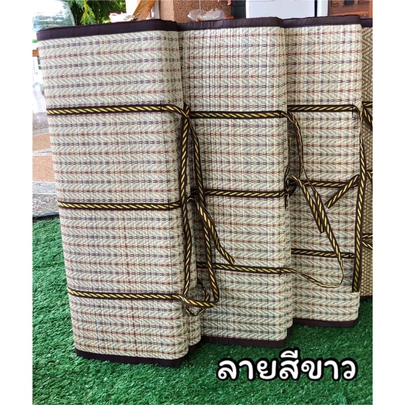 เสื่อกกแท้ 3 ขนาด 3 พับ/4 พับ มี 5 สีให้เลือก ผลิตจากกกธรรมชาติ ไม่บุฟองน้ำ งานสวยทอละเอียดไม่บาดผิว รูปที่ 6
