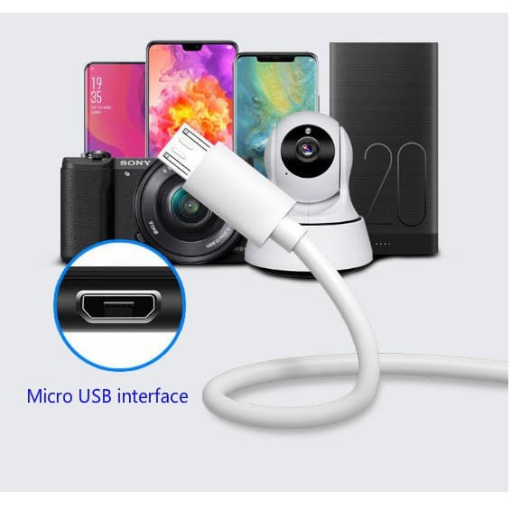 จัดส่งที่รวดเร็ว1M/2M/3M/5M/6M/7M/8M/10M สายชาร์จ Micro USB ยาว Data สายชาร์จสําหรับกล้อง/Cctv/Webcam/โทรศัพท์ รูปที่ 4