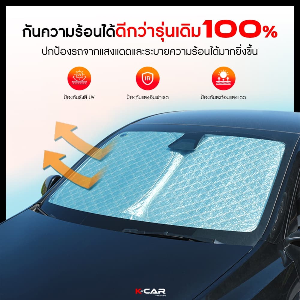 ม่านกันแดดสั่งตัดตรงรุ่น TOYOTA UVPROTECT กันความร้อน6ชั้น ม่านกันแดดติดรถยนต์ ติดตั้งและถอดง่าย รูปที่ 2