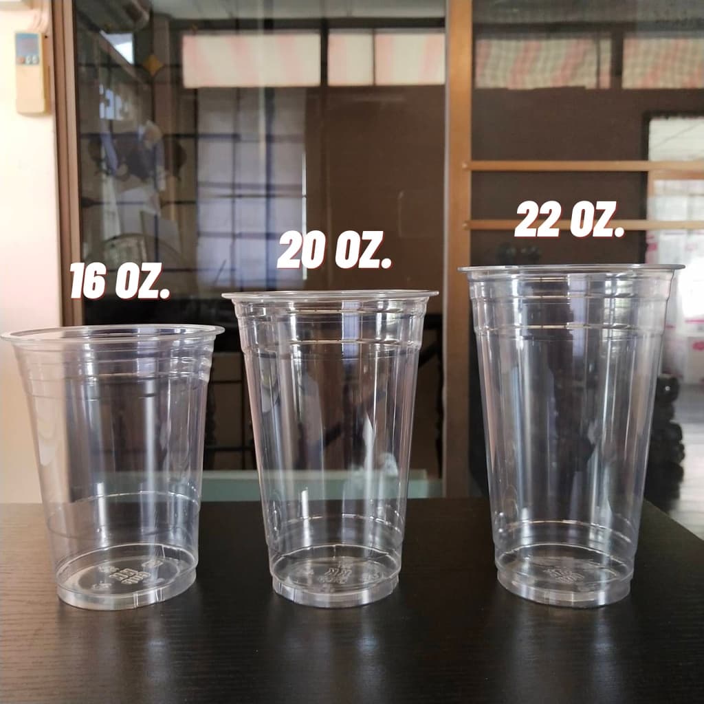แก้ว PET 50ใบ บีบไม่แตก เนื้อแข็ง ทรงสตาร์บัค 16 20 22oz. ปาก 98 พร้อมฝา ฝาโดม ฝาฮาฟ ฝายกดื่ม แก้วพลาสติก แก้วพร้อมฝา รูปที่ 4