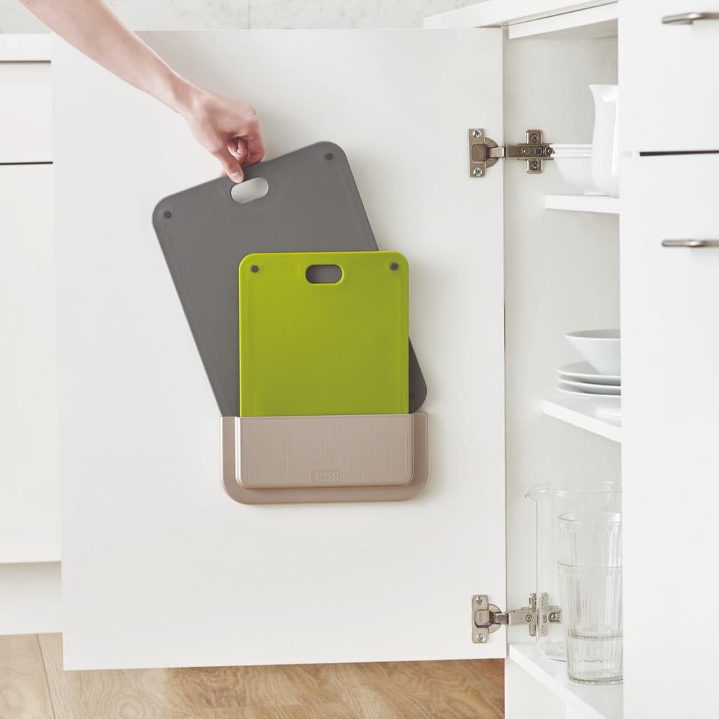 Joseph Joseph ชุดเขียงติดผนัง 2 ชิ้น รุ่น DoorStore สี Grey N60149 รูปที่ 6